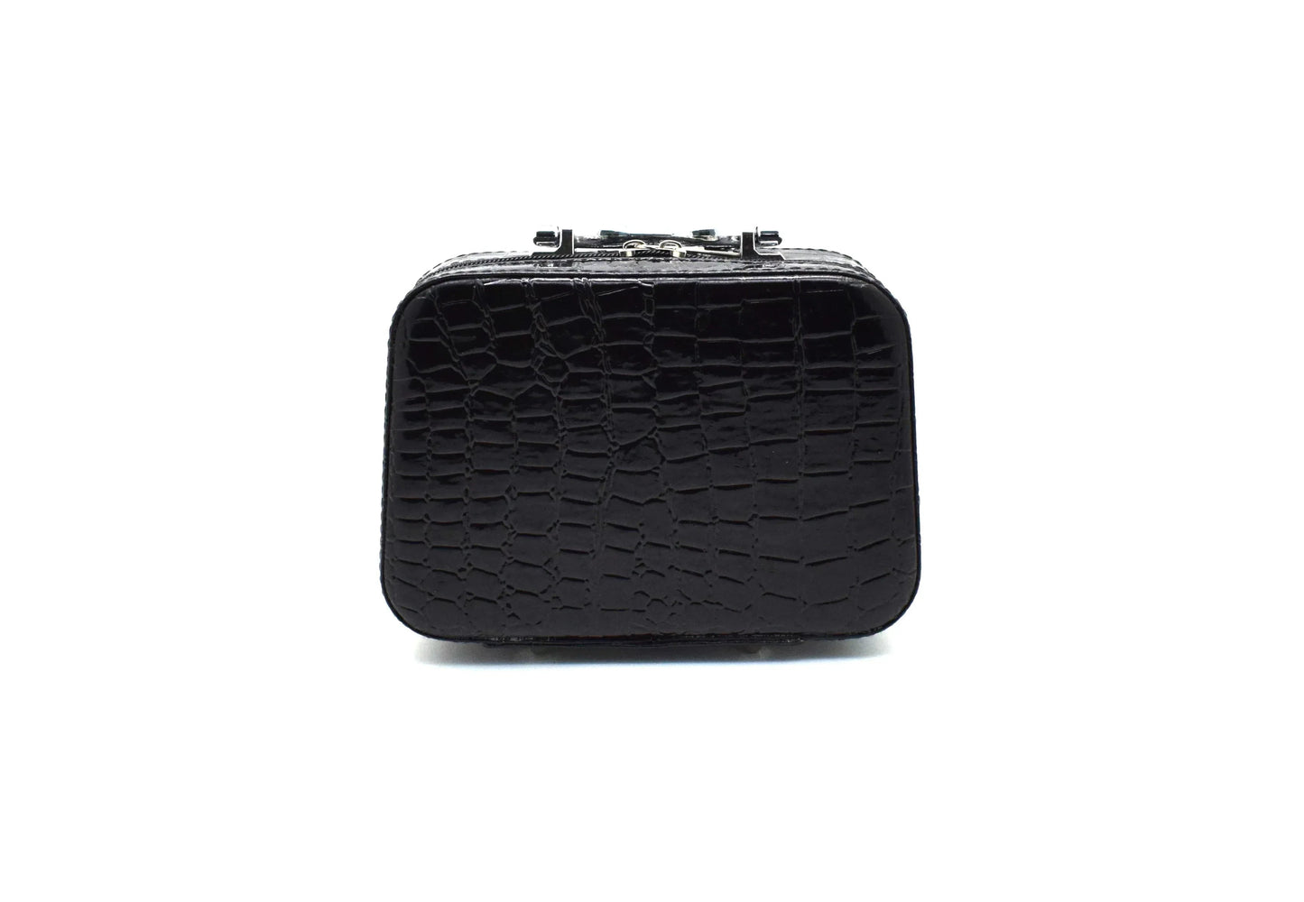 Geanta cosmetica cu oglinda, Naimeed D268, culoare Negru, 14 x 20 x 7 cm
