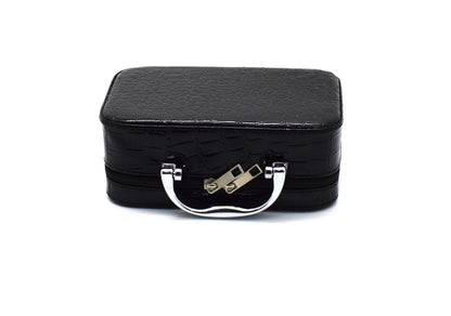 Geanta cosmetica cu oglinda, Naimeed D268, culoare Negru, 14 x 20 x 7 cm
