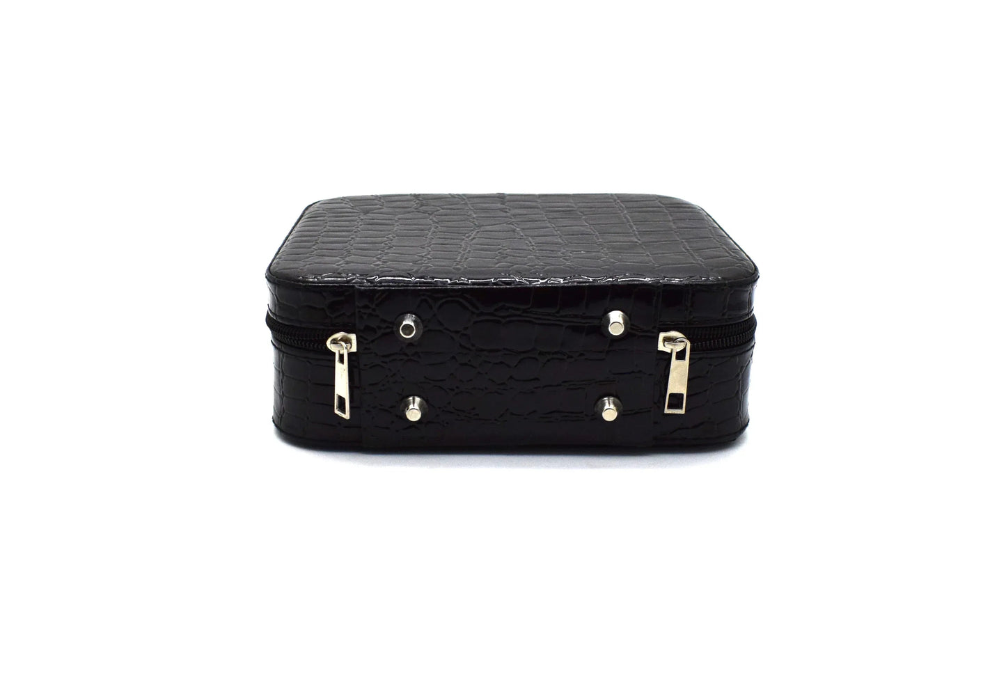 Geanta cosmetica cu oglinda, Naimeed D268, culoare Negru, 14 x 20 x 7 cm