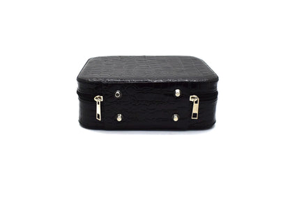 Geanta cosmetica cu oglinda, Naimeed D268, culoare Negru, 14 x 20 x 7 cm