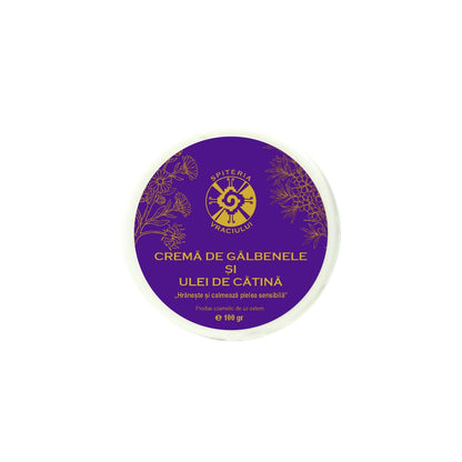 Leac Bătrânesc pentru Pielea Sensibilă – Cremă de Gălbenele și Ulei de Cătină | 100g