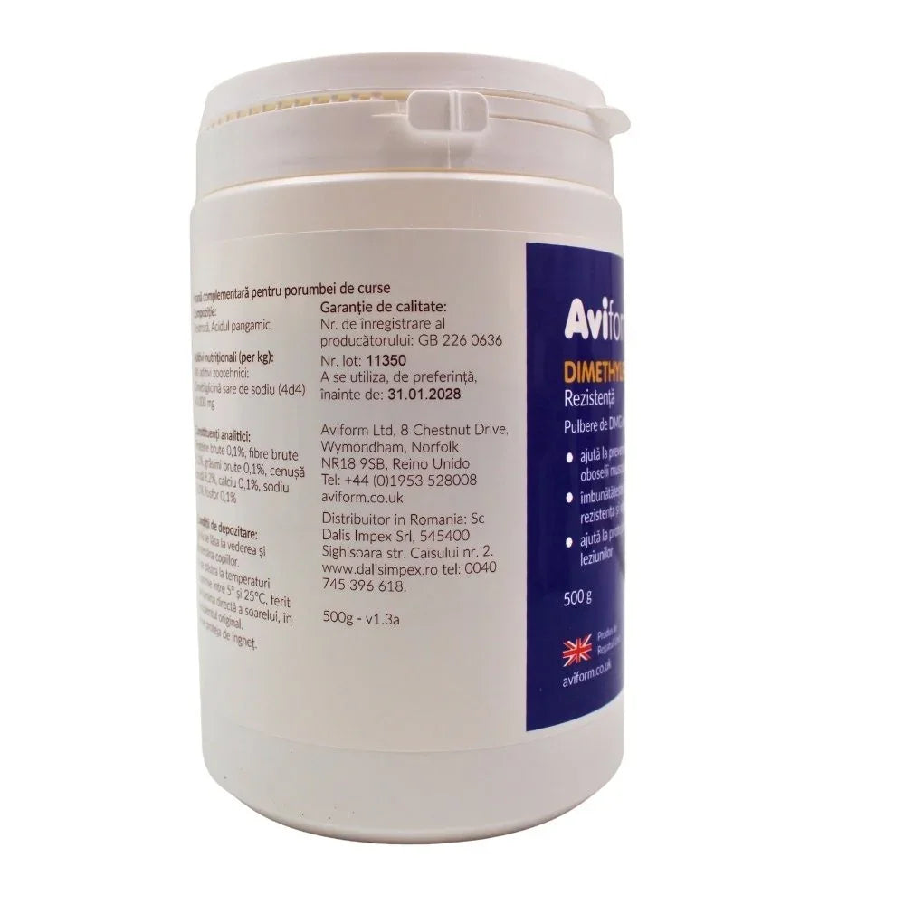 Aviform Dimethylform DMG – supliment pentru stres și rezistență porumbei 500 gr
