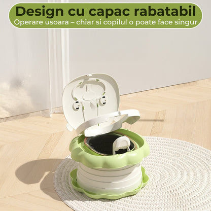 Toaleta Portabila Pliabila pentru Copii, Verde
