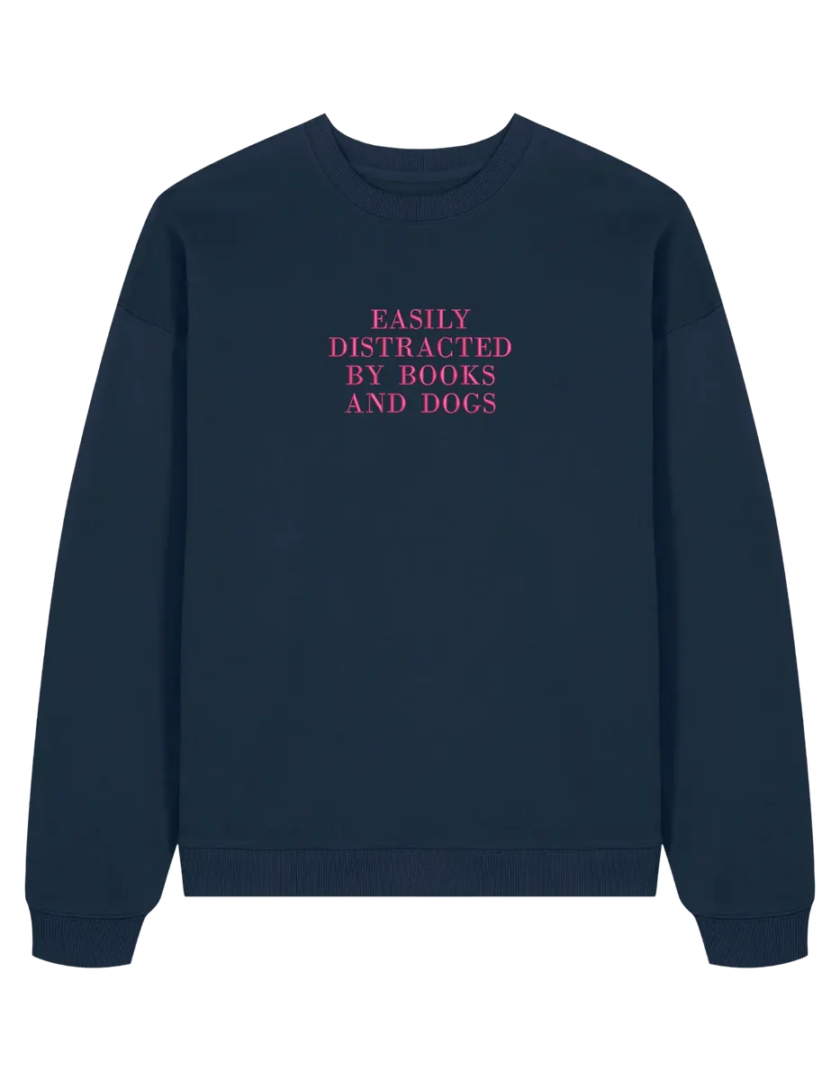 Distracted sweatshirt bookish