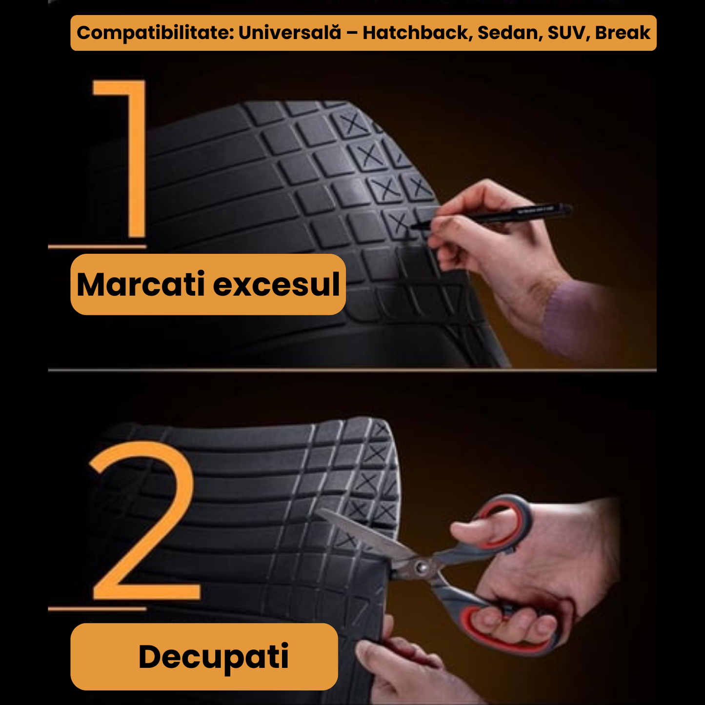 BMW Seria 5 E60 Covorase Auto TEAMCAR® Tip Tăvită pentru 2003-2010, Compatibile Universal, Blue