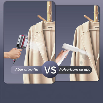Mini Steamer si Fier de Calcat 2 in 1 pentru Calatorii, Gri