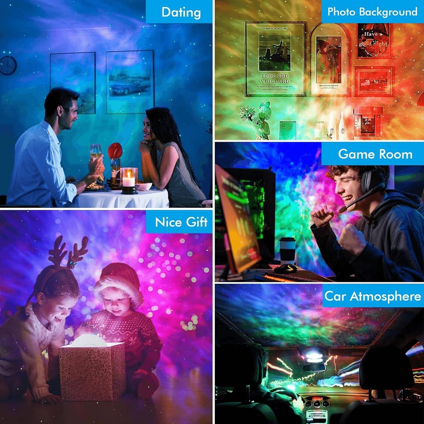 Set Relaxare Timebox, Difuzor de ulei esential, tip Vulcan, 300ml, RGB