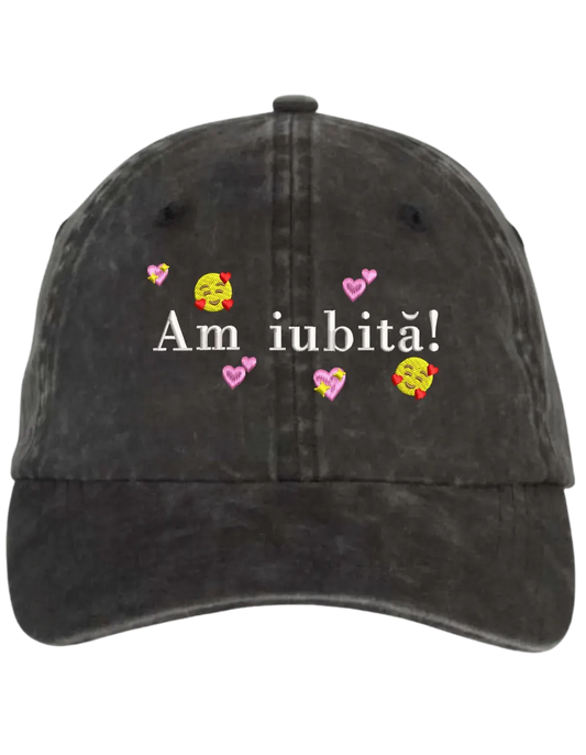 Sapca Am iubita! brodata