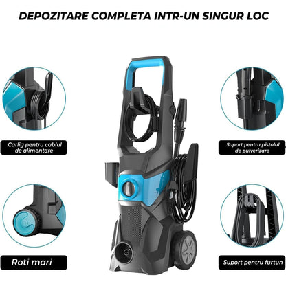 Aparat de Spalat cu Presiune Electric, 3600W, 5GPM, 9l/min, Albastru