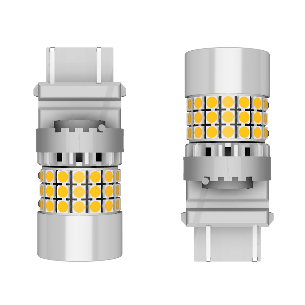 Set 2 x bec LED T25 3156 P27/7W 5000 lm - fara eroare - off-road