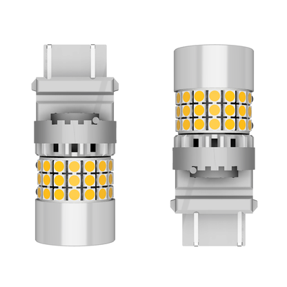 Set 2 x bec LED T25 3156 P27/7W 5000 lm - fara eroare - off-road
