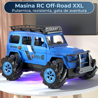 Masina cu telecomanda RC Timebox, 4x4,  2 Acumulatori inclusi, Albastru