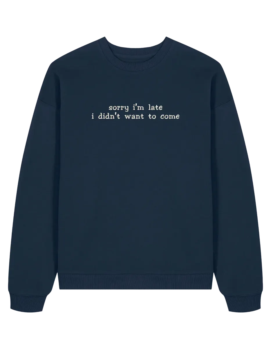 Late sweatshirt mesaje