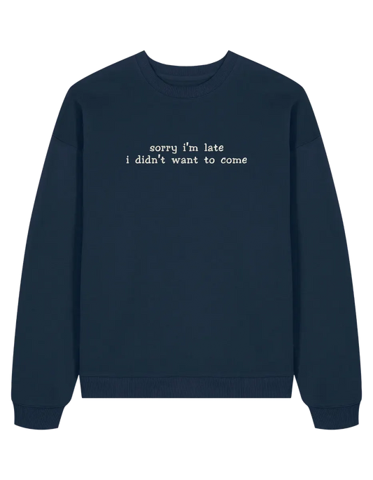Late sweatshirt mesaje