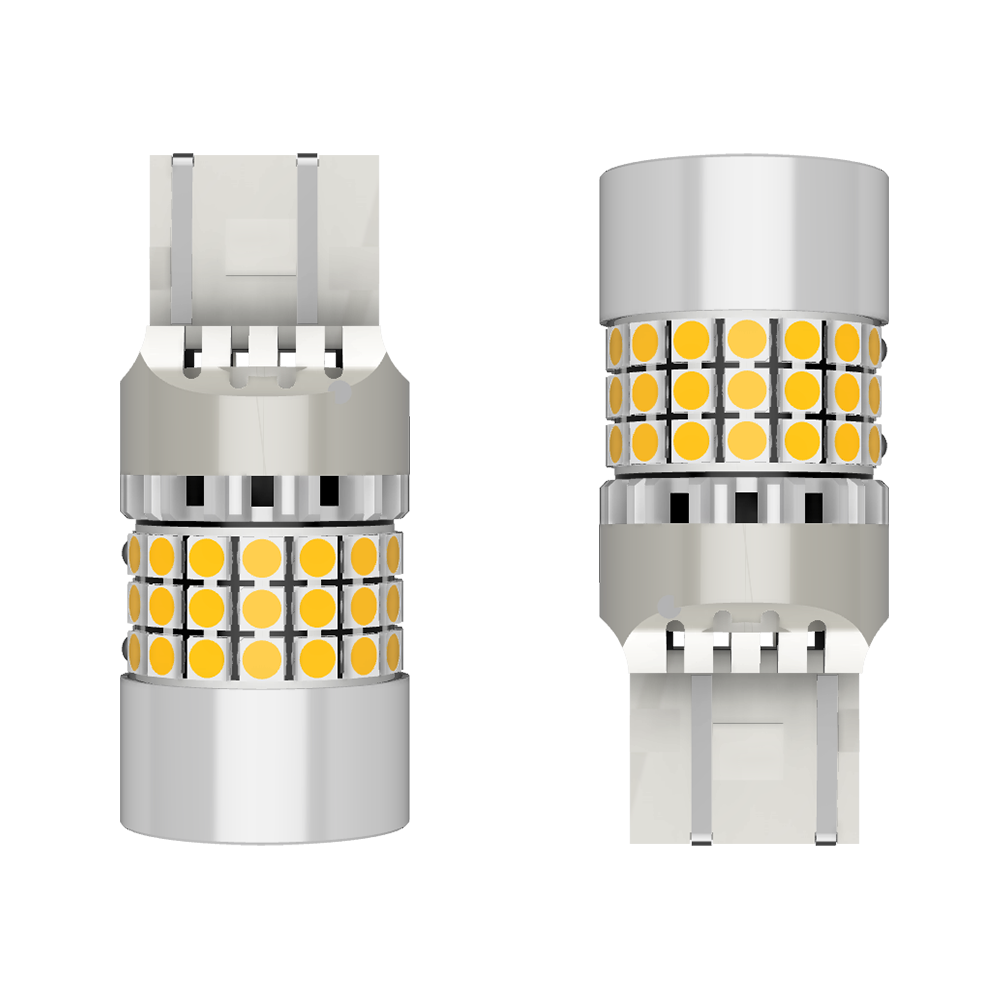 Set 2 x bec LED T20 W21/5W LUSMAR™ 7000 lm - fara eroare - off-road
