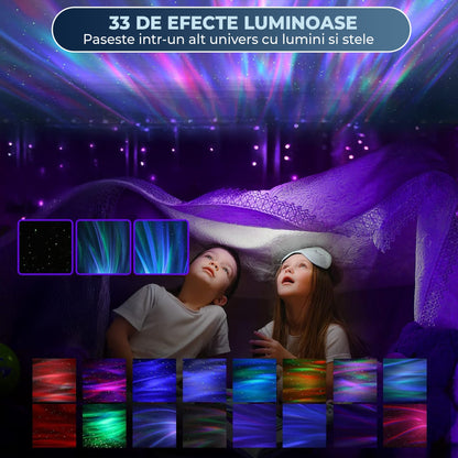 Lampa de Veghe Tip Proiector Timebox, Lumini Nordice, Negru