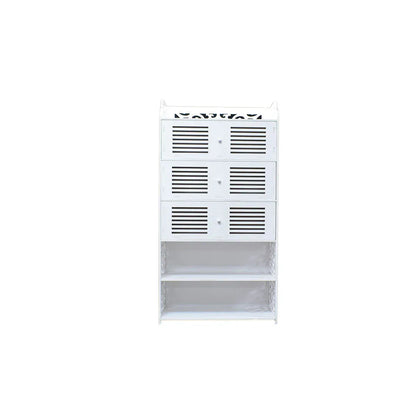 Dulap cu 2 rafturi, 3 sertare, Naimeed D3478, culoare Alb, 120 x 62 x 32 cm
