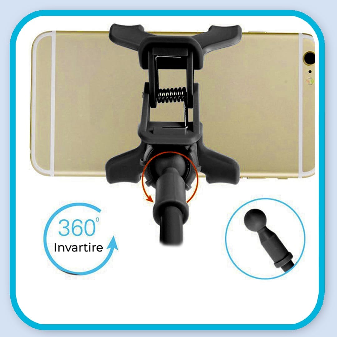 Suport de telefon flexibil, rotire la 360 grade -, Negru