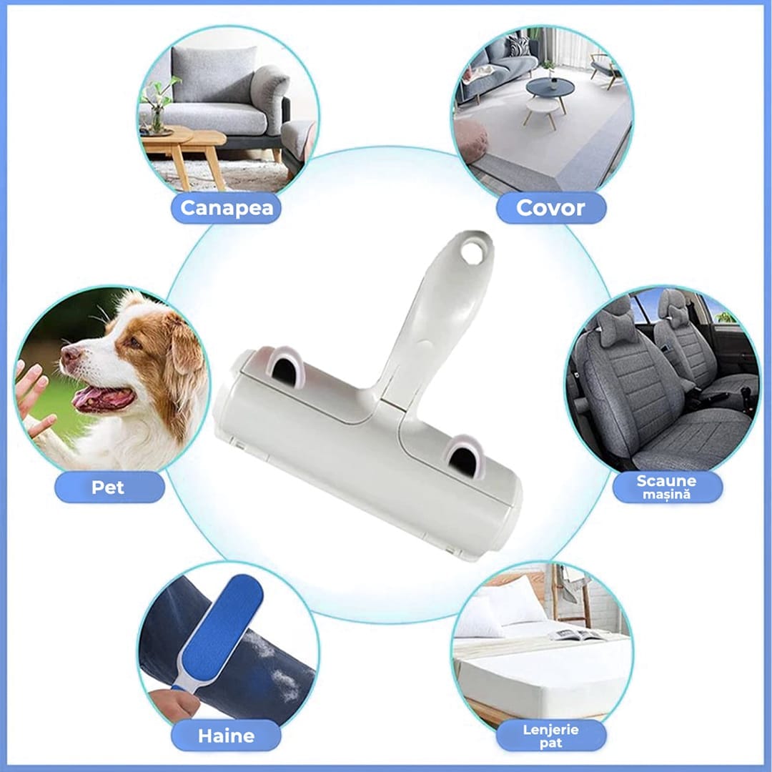 Perie pentru curatare parului animalelor de companie, caine, pisica, Albastru