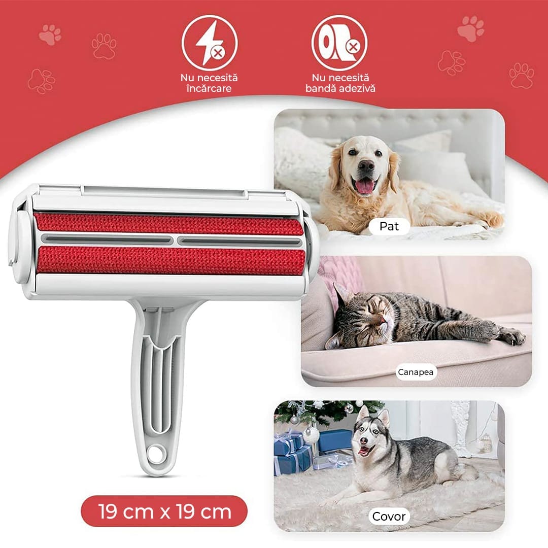 Perie pentru curatarea parului animalelor de companie, caine, pisica, Rosu