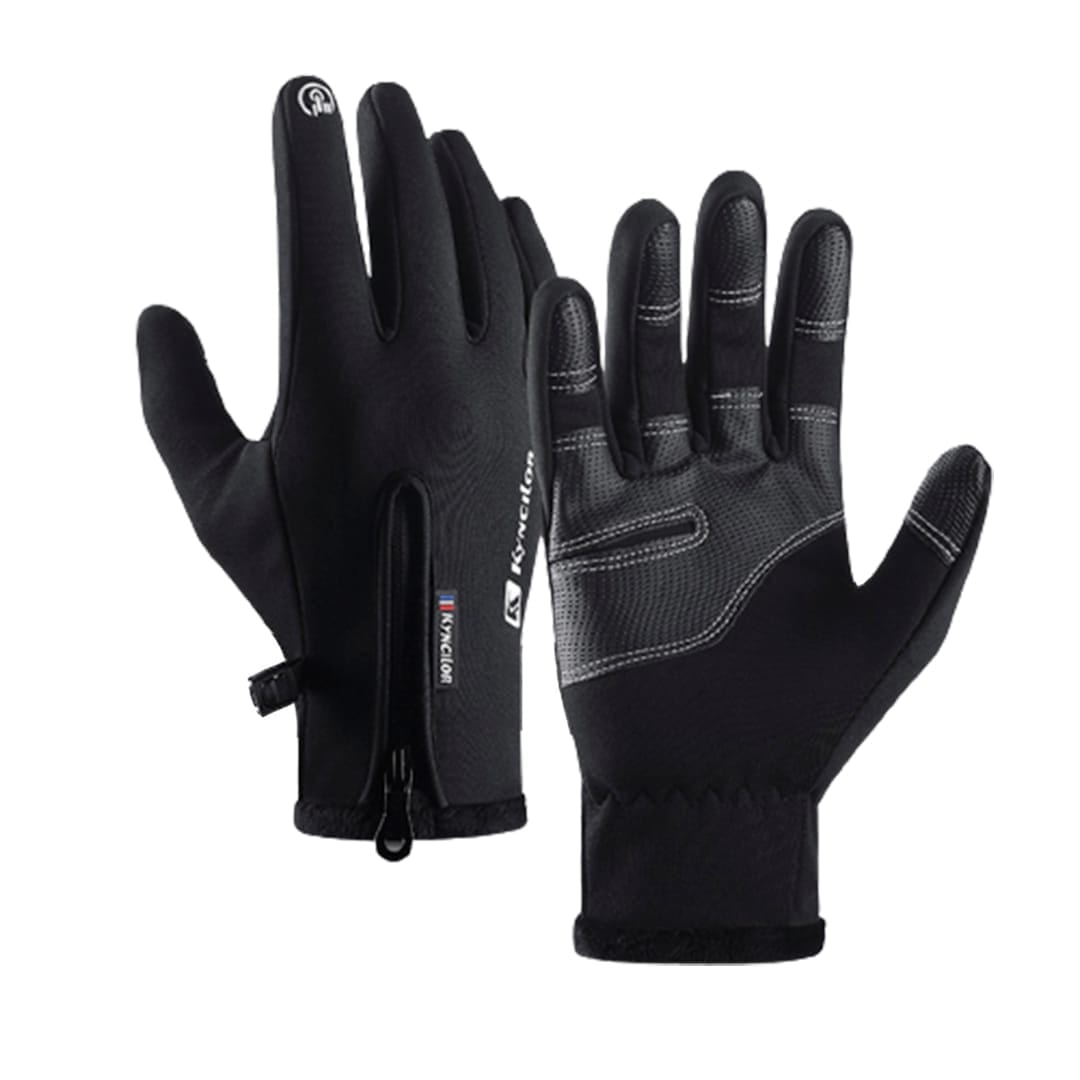 Manusi sport, aderenta pentru ski, ciclism, culoare negru, Unisex, marime S