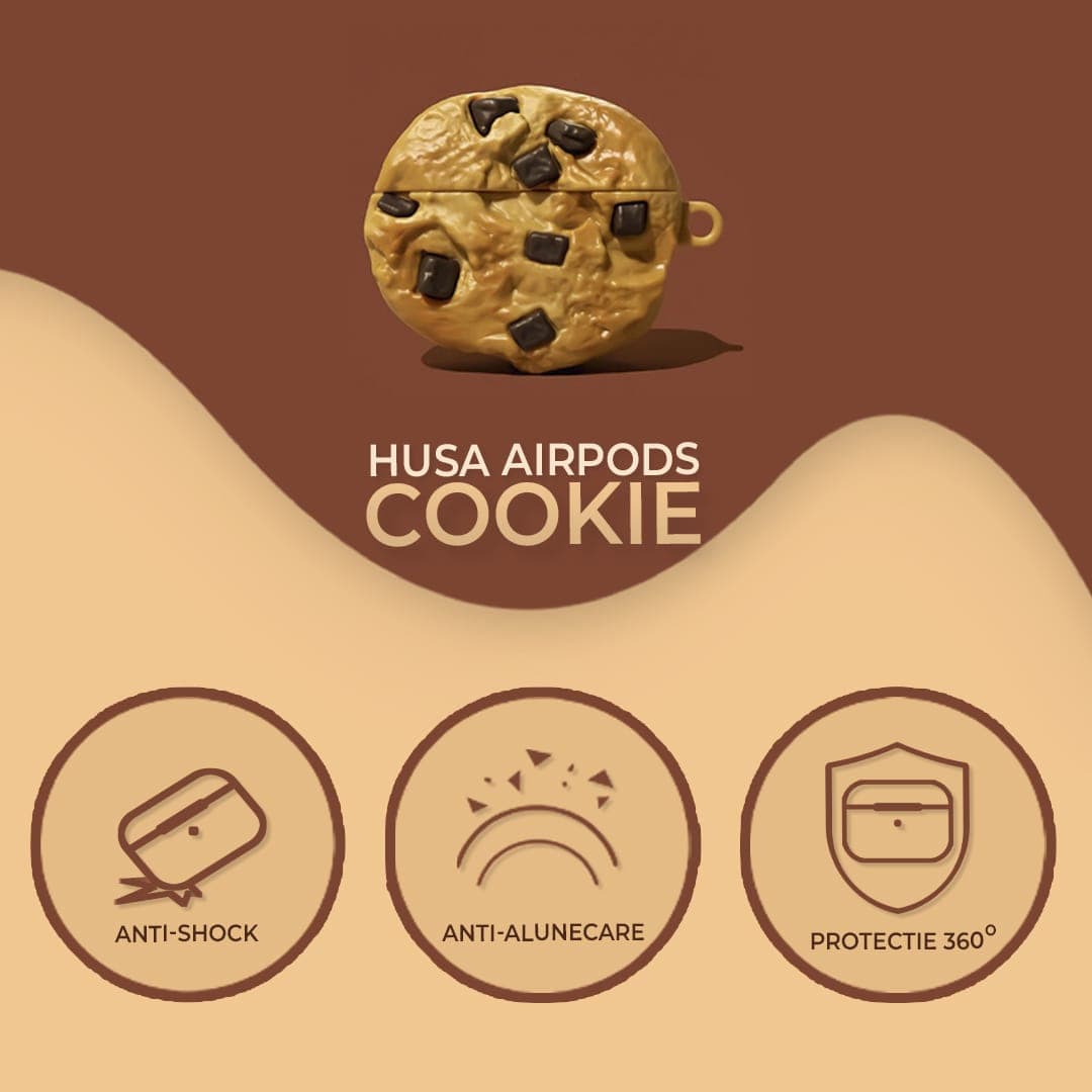 Husa de protectie pentru Airpods 3 rezistenta la socuri si anti-zgarieturi - Cookie