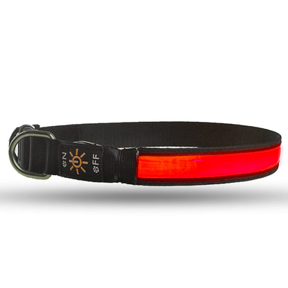 Zgarda pentru caini, cu banda LED, reflectorizanta cu 3 moduri de iluminare