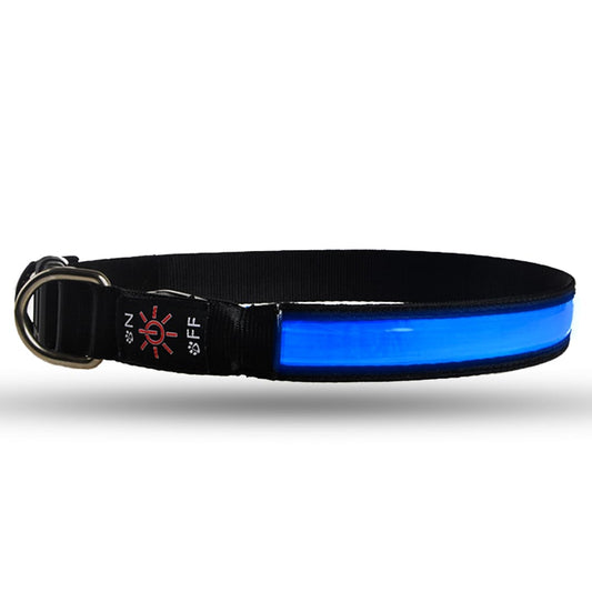 Zgarda pentru caini, cu banda LED, reflectorizanta cu 3 moduri de iluminare
