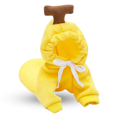 Haina pentru caine, tip Hanorac animale de companie, model Banana - marimea M