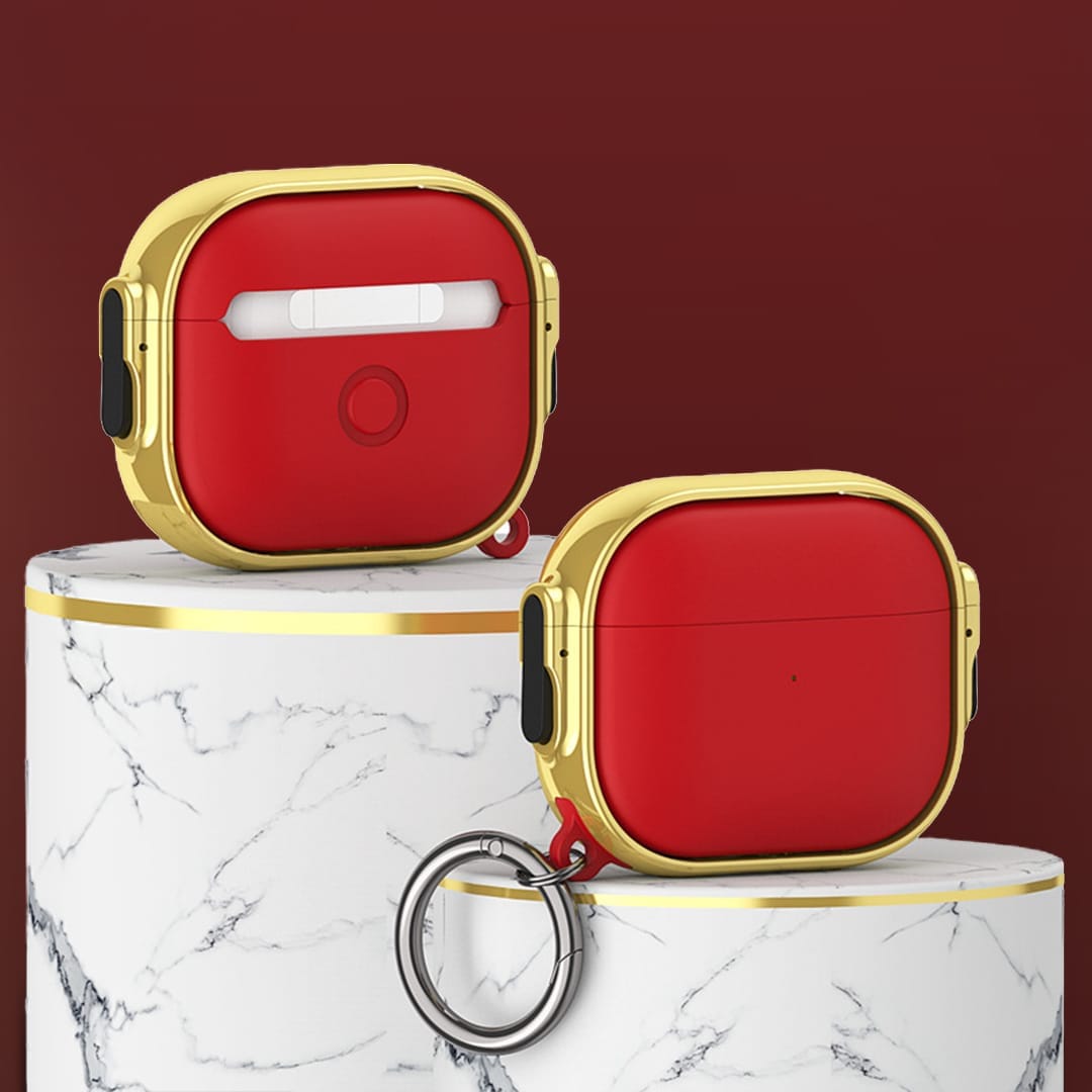 Husa de protectie pentru Apple Airpods Pro, Rosu/, Auriu