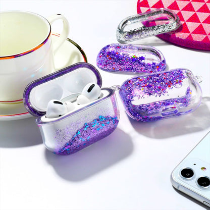Husa de protectie pentru Apple Airpods Pro, cu sclipici lichid