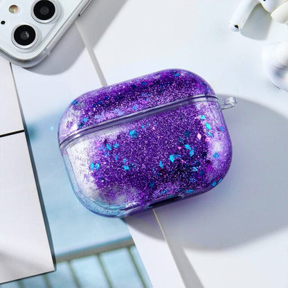 Husa de protectie pentru Apple Airpods Pro, cu sclipici lichid