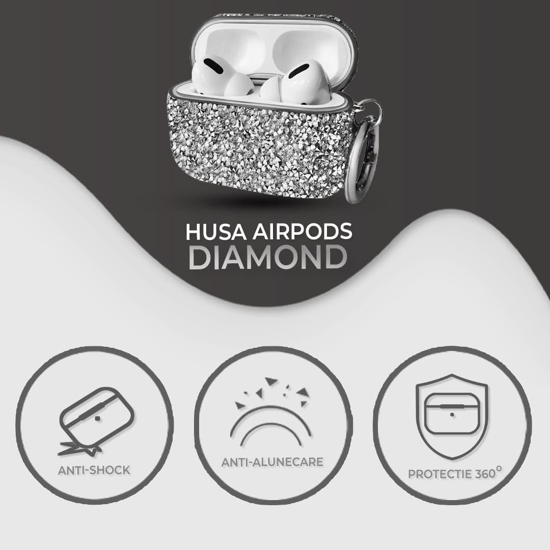Husa de protectie pentru Apple Airpods Pro, Argintiu