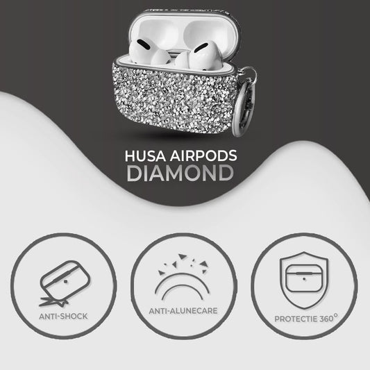 Husa de protectie pentru Apple Airpods Pro, Argintiu