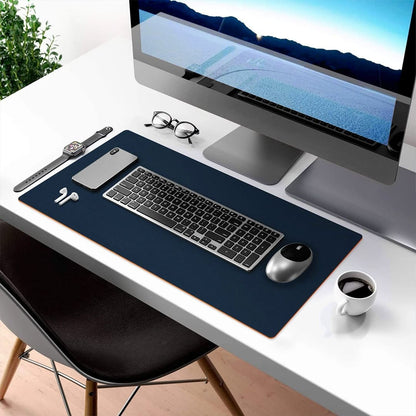 Mousepad gaming XXL cu doua fete din piele pu, 90x45, impermeabil