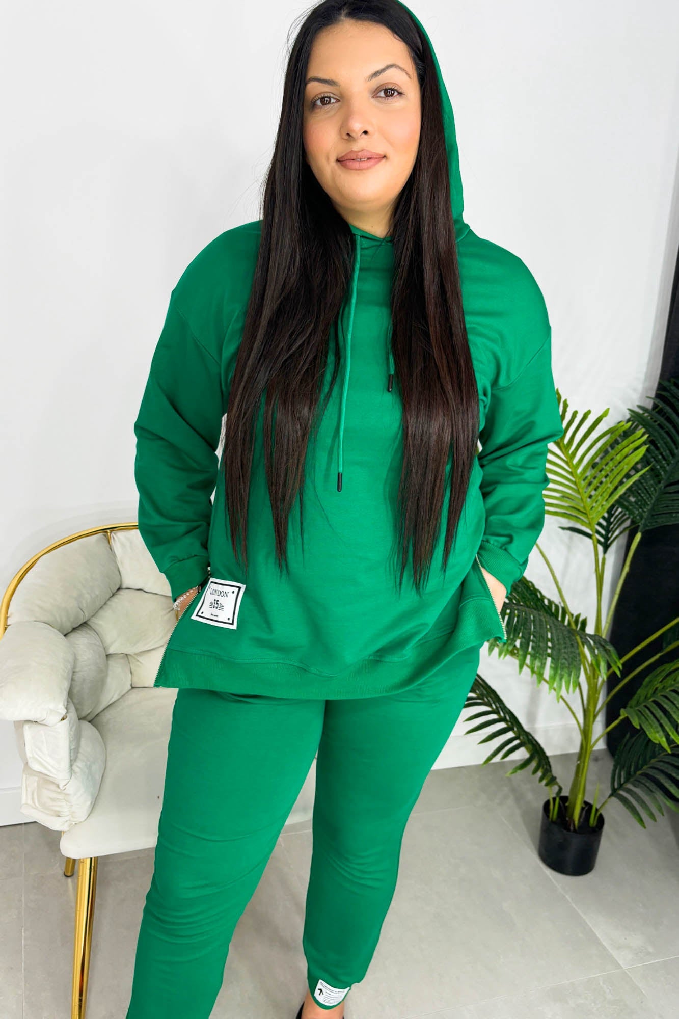 Trening dama marimi mari cu gluga Rostory 3897-23