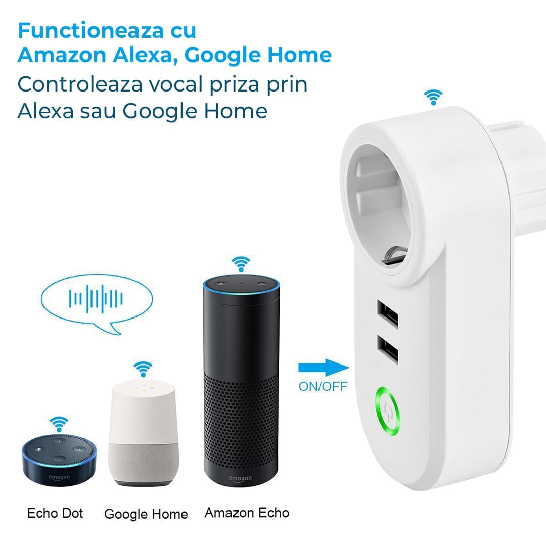Priza Smart Wireless, x 2 USB