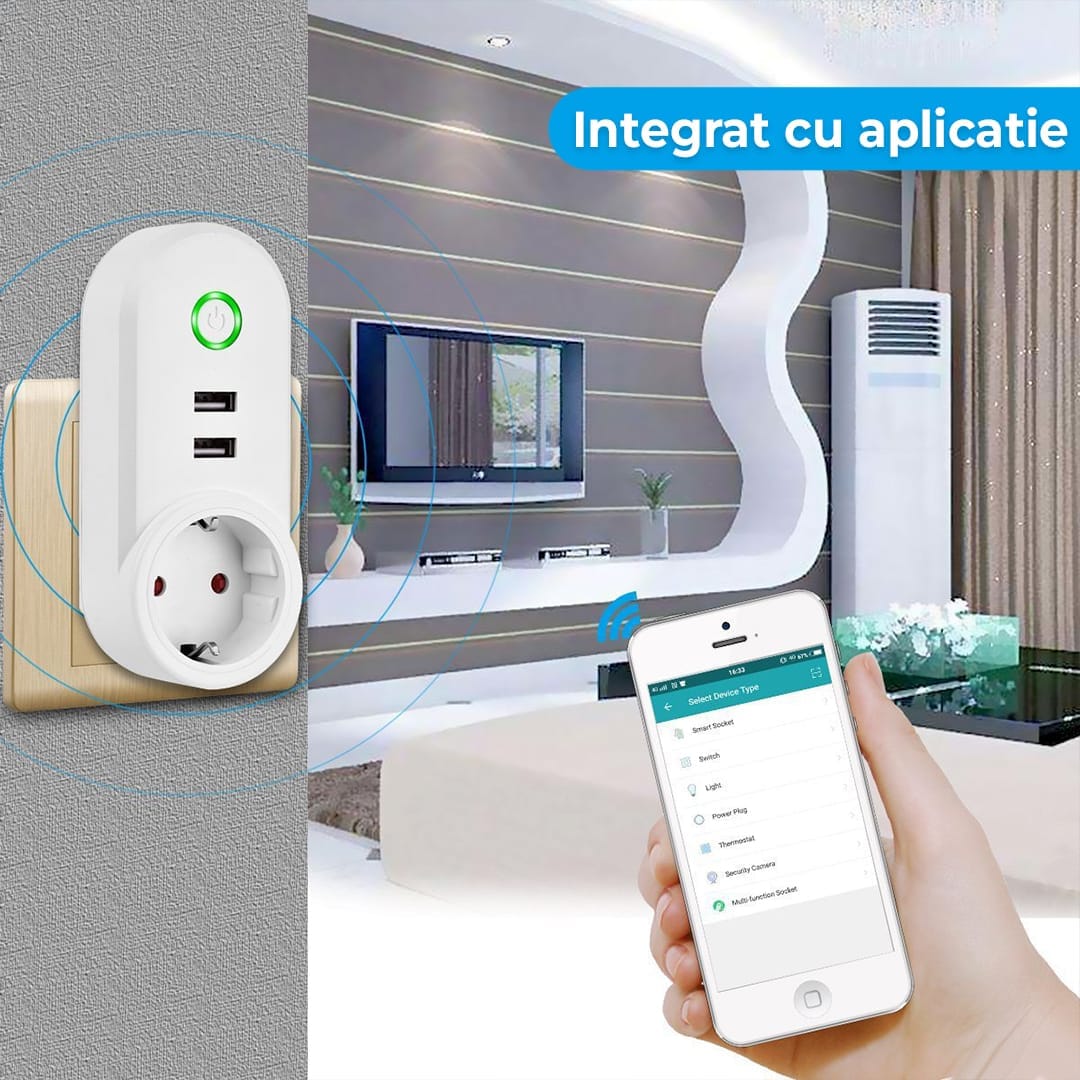 Priza Smart Wireless, x 2 USB