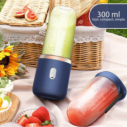 Mini blender electric, compact, multifunctional, smoothie, legume si fructe