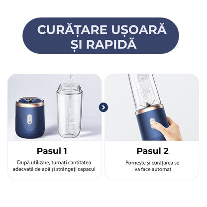 Mini blender electric, compact, multifunctional, smoothie, legume si fructe