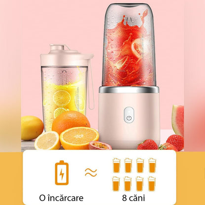 Mini blender electric, compact, multifunctional, smoothie, legume si fructe