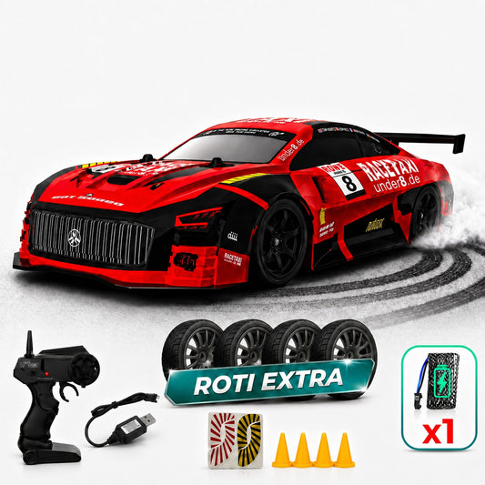 Masina cu telecomanda RC Timebox, 30km/h, 1:20, Drift car, lumini LED, Rosu