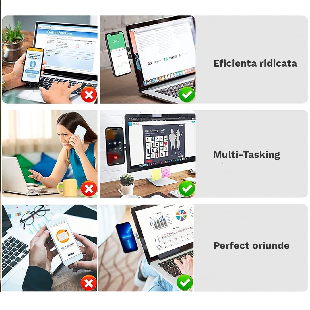 Suport de telefon magnetic pentru laptop / desktop