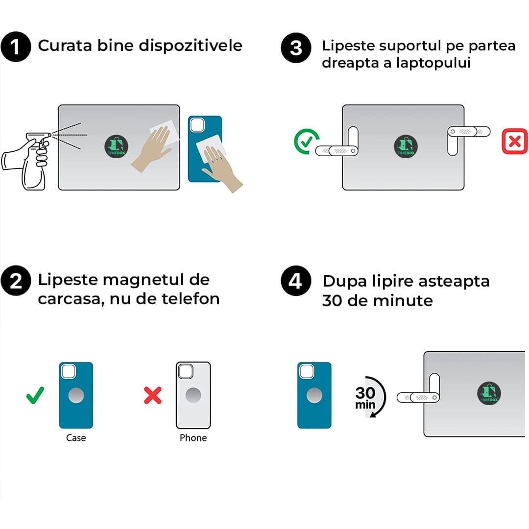 Suport de telefon magnetic pentru laptop / desktop