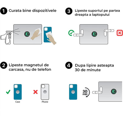 Suport de telefon magnetic pentru laptop / desktop