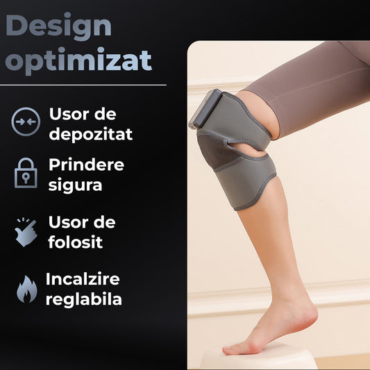 Set 2 x Aparat Termic pentru Genunchi, Incalzire 45, Gri