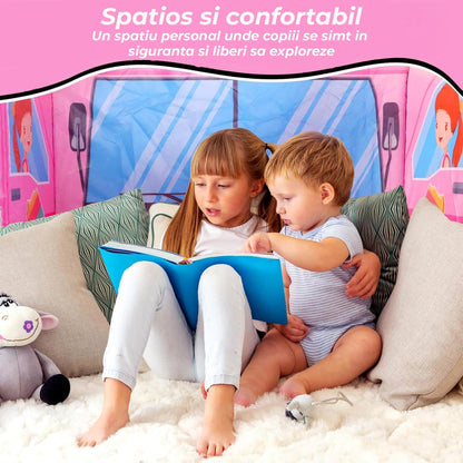 Cort de Joaca Pop-Up pentru Copii 1, 5 Ani, Roz