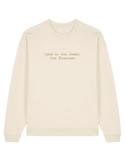 Dumnezeu sweatshirt