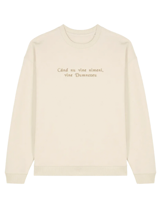Dumnezeu sweatshirt