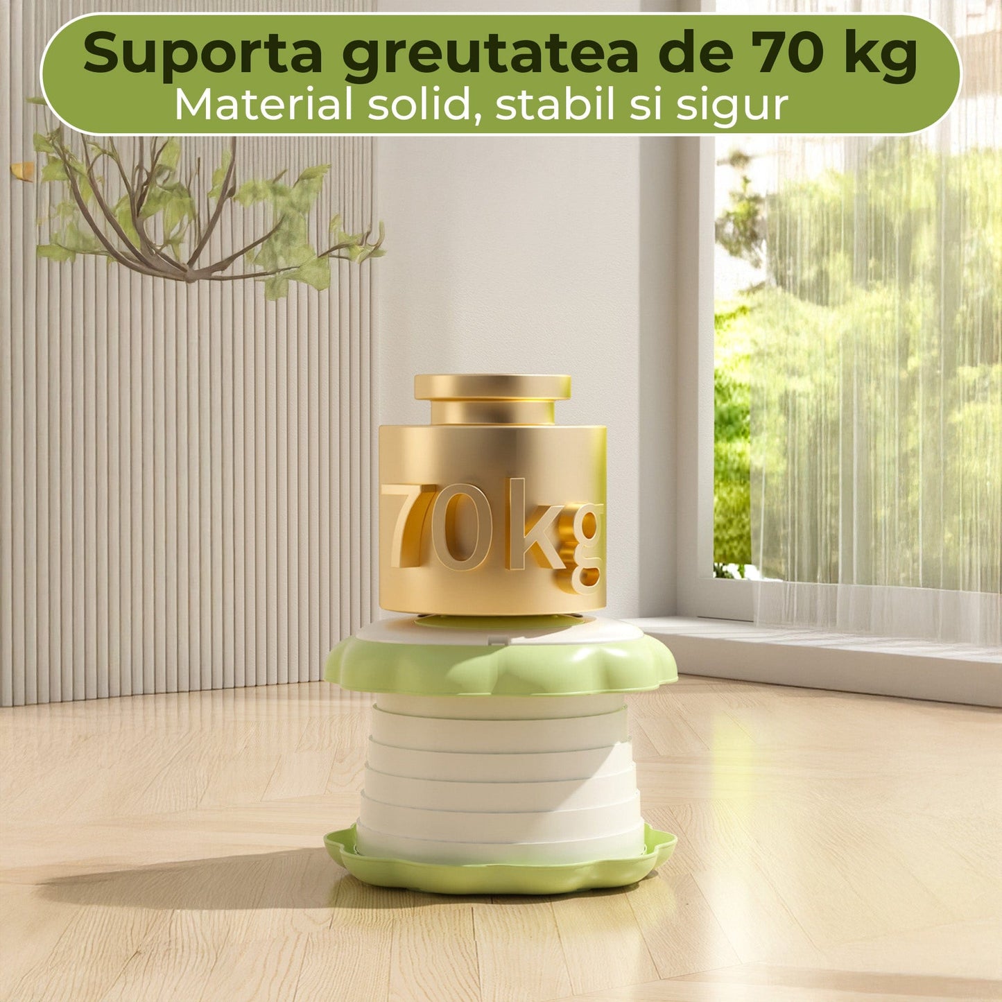 Toaleta Portabila Pliabila pentru Copii, Verde